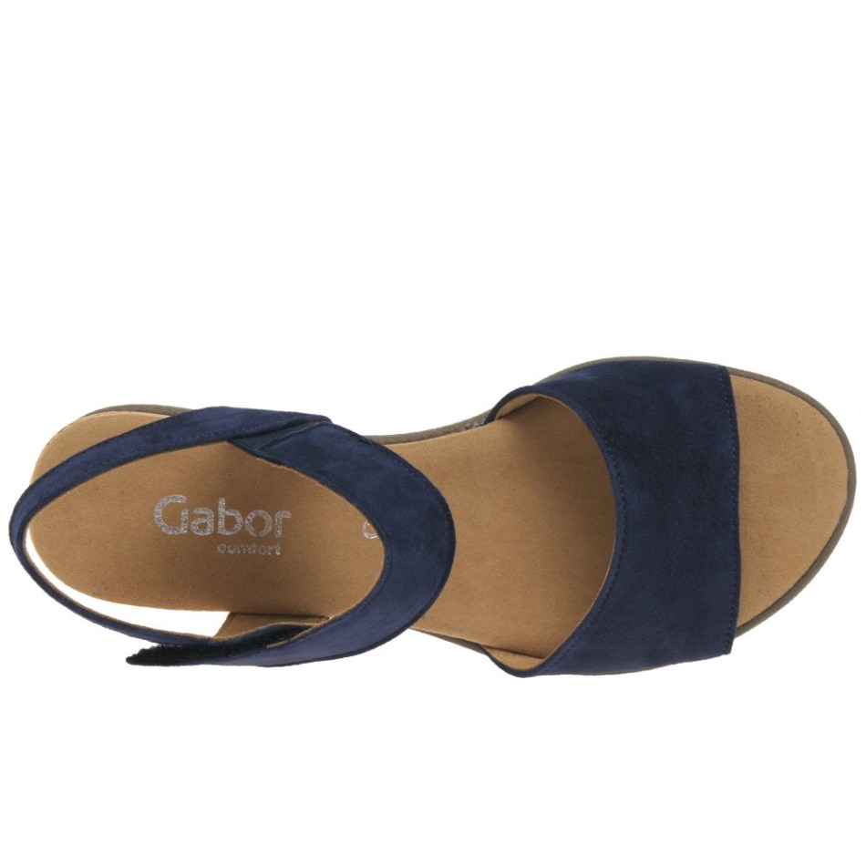 Gabour | Sandales Exclusives Raynor Pour Femmes En Daim Bleu Foncé